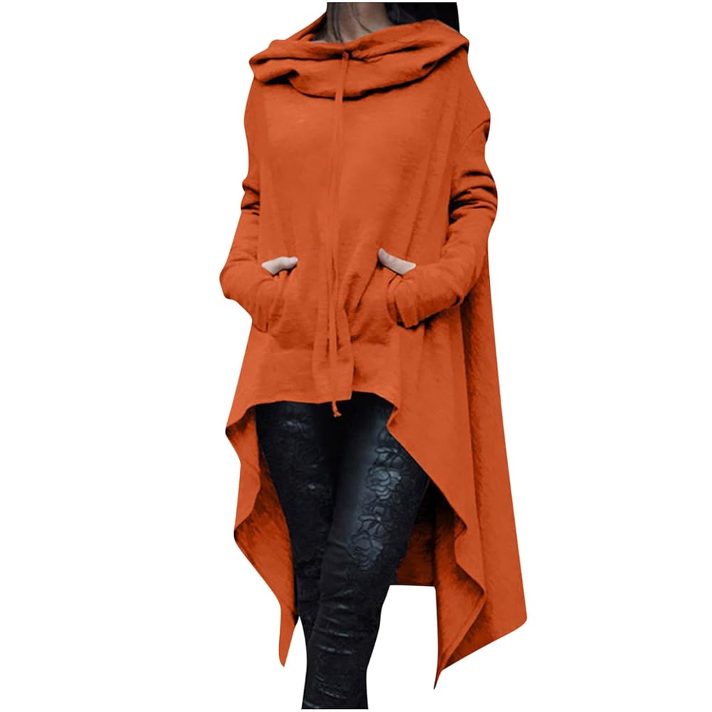 【新品未使用】corail asymmetry hoodie tunic Amazon.com: Womens High Low Cloak Hooded Sweatshirts Plus